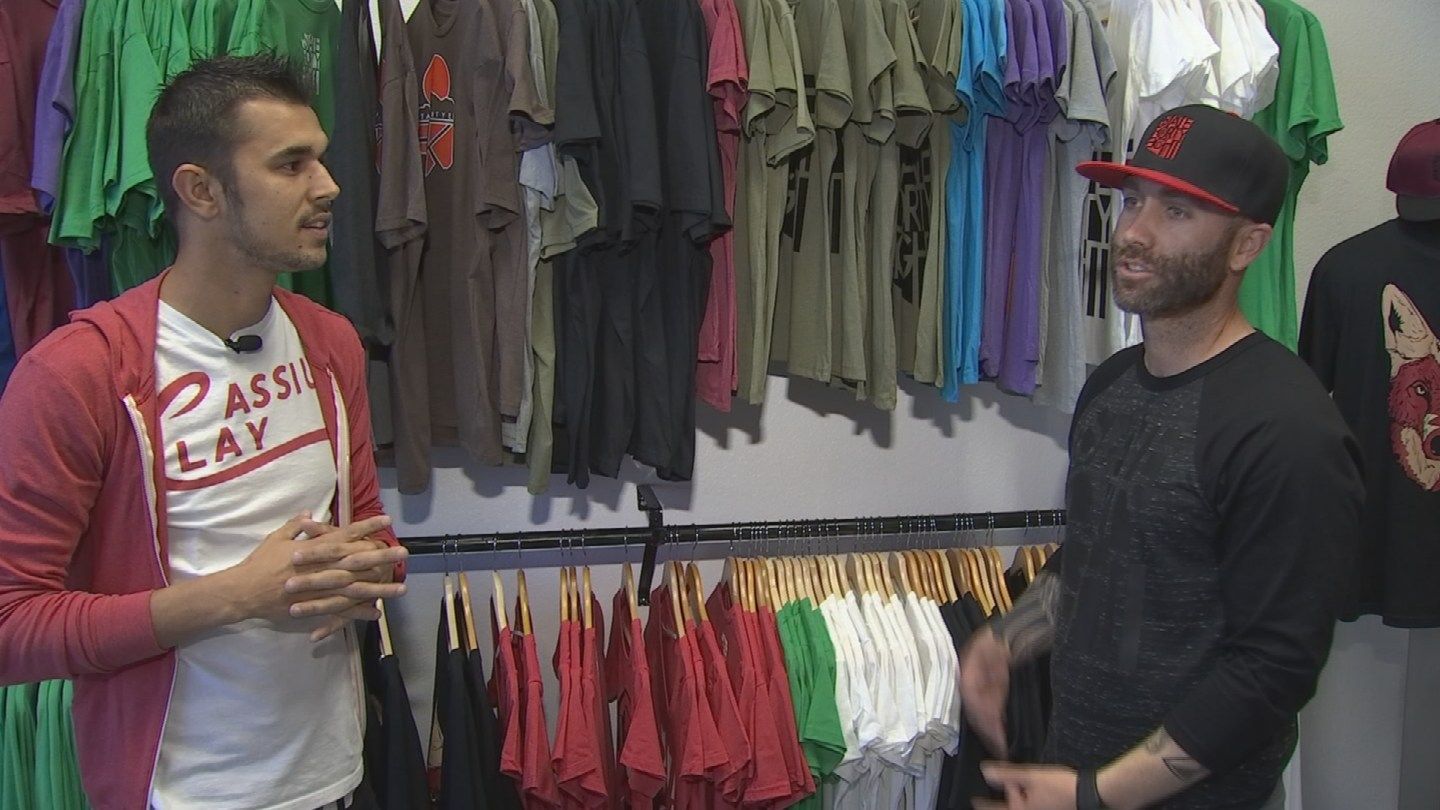 Stephen Polando and Mike Spangenberg talk about their fashion brand (Source: KPHO/KTVK)