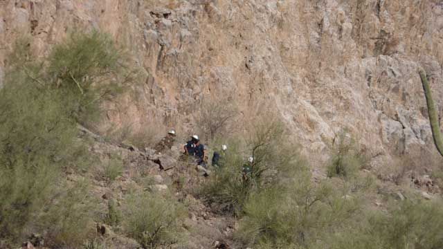 Firefighters rescued a man who fell while climbing the face of Calderwood Butte. (Source: Peoria Fire-Medical Department)