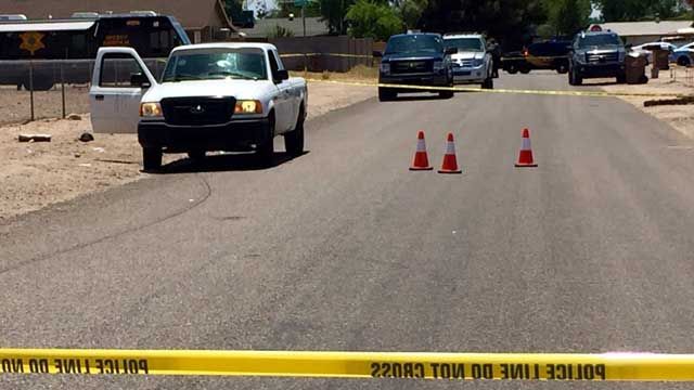 Homicide detectives were investigating after a body was found near 99th Street and University Drive. (Source: Maricopa County Sheriff's Office)