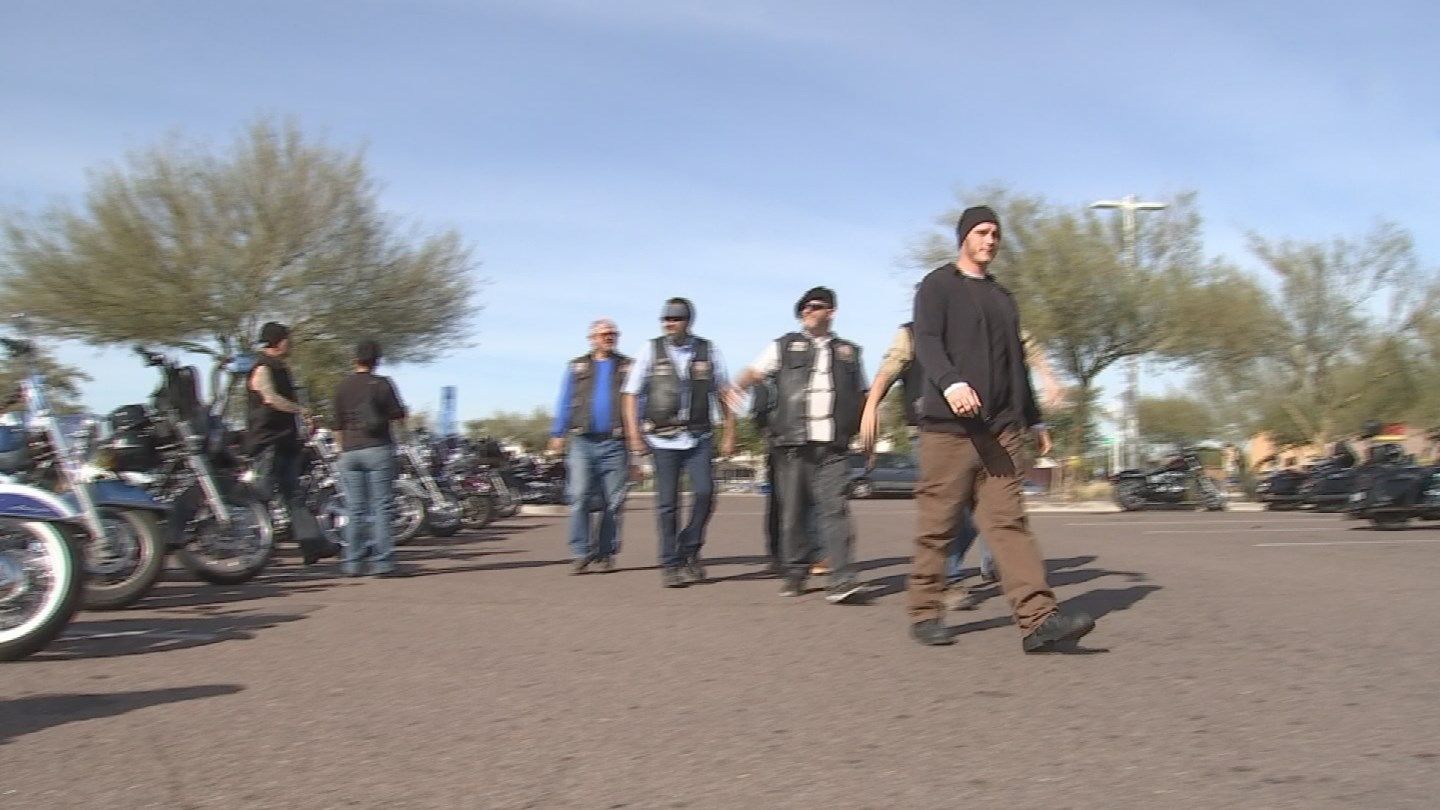 Motorcycle clubs buy gifts for hundreds of Christmas Angels Arizona's