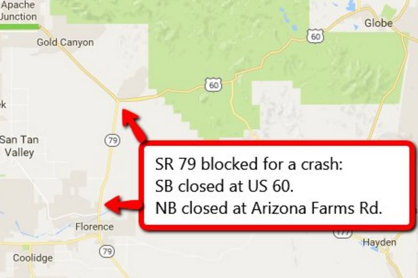 Road reopened after fatal crash shut down SR 79 east of Apache J