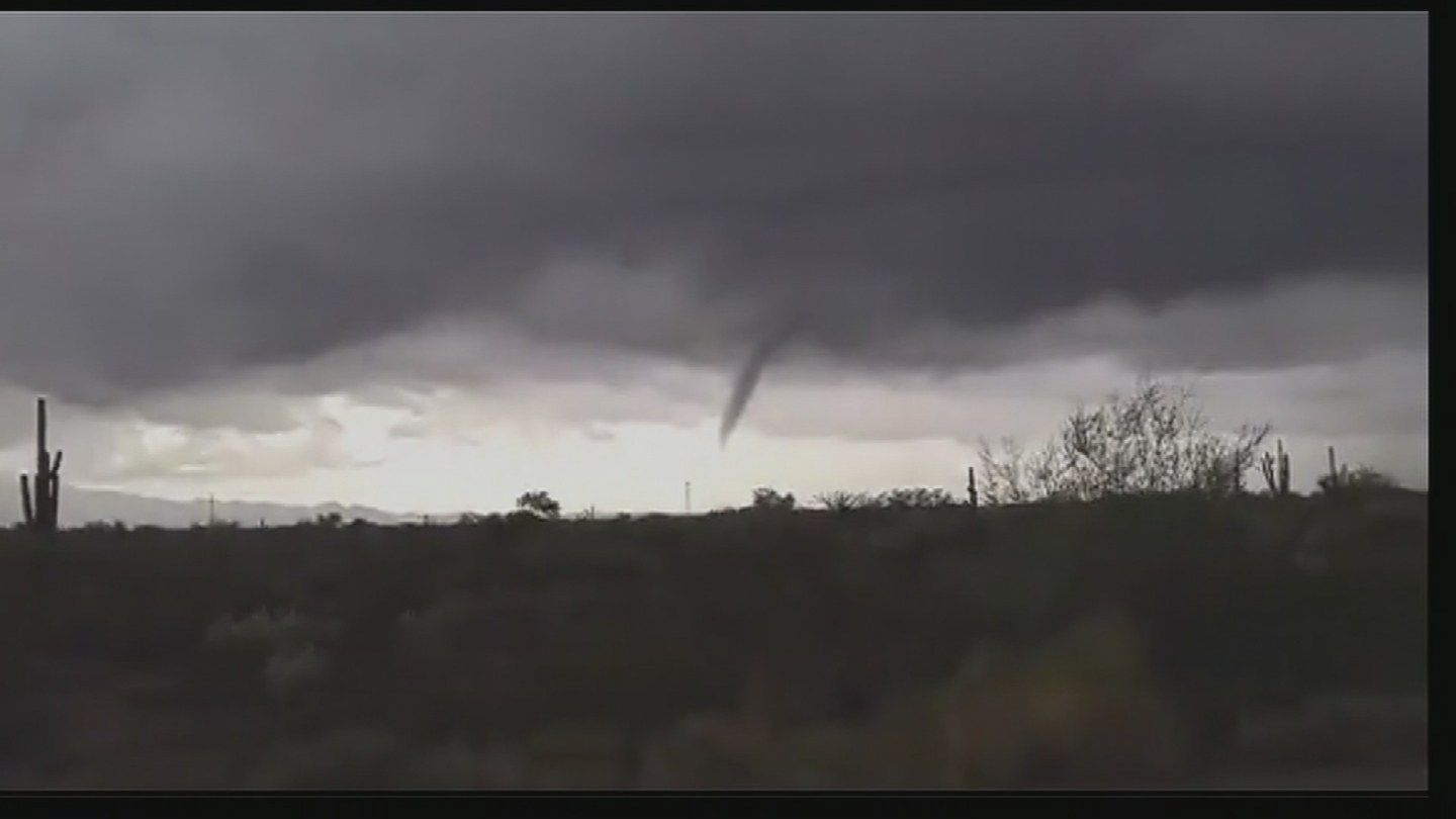 Rare desert funnel cloud sends elementary school into lockdown