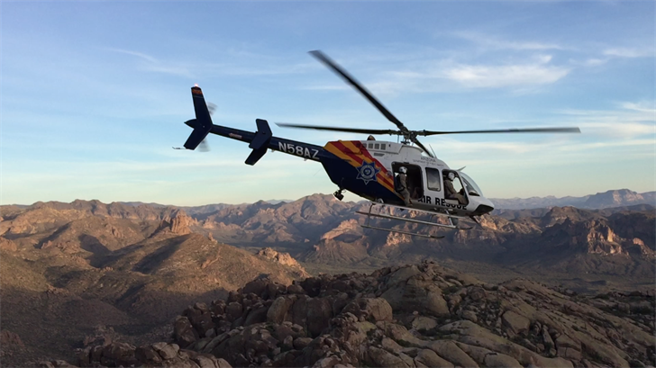 DPS rescue helicopter plucks stranded hikers off Peralta Trail - 3TV ...