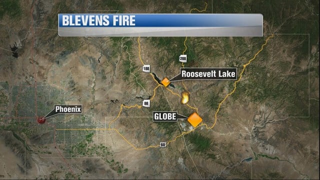 Blevens Fire burning east of Roosevelt Lake 50% contained - Arizona's ...